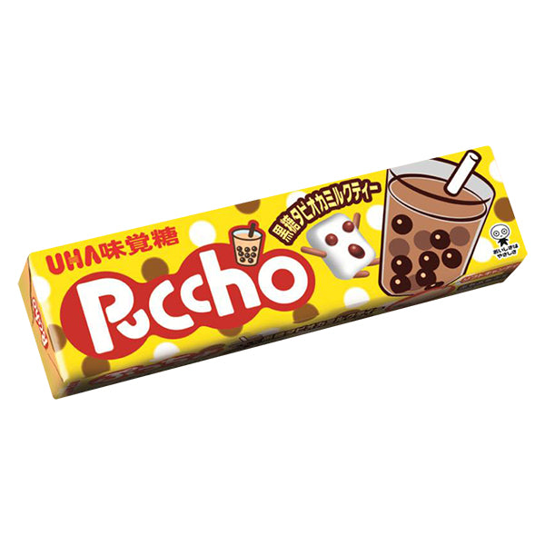UHA Puccho Stick Candy (Bubble Tea Flavor) | 味覺糖 黑糖珍珠奶茶味果粒條裝軟糖 10Pcs ...